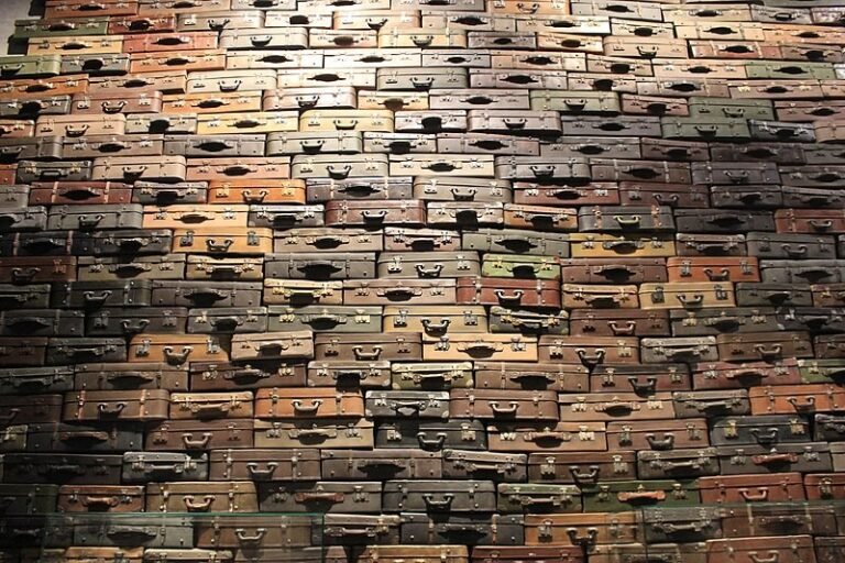 Suitcases from people sent to concentration camps. Gdanks, Museum of WWil..