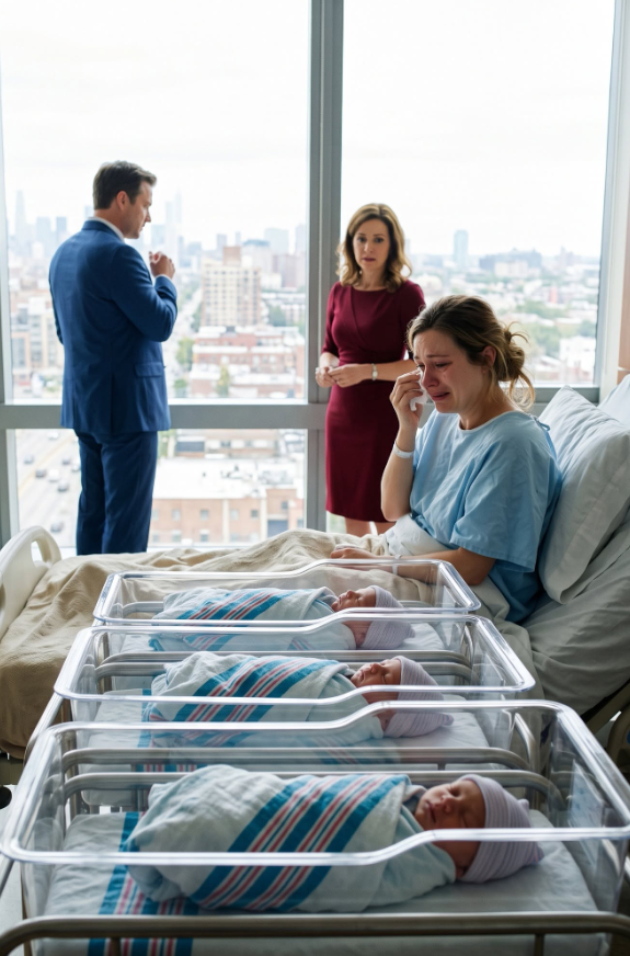She Gave Birth to Triplet Boys, but Her Husband Walked Into the Hospital